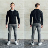 Hyper Stretch Jeans In Slate Grey Wash