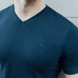 V Neck Tee In Navy Blue [Surplus Sale]